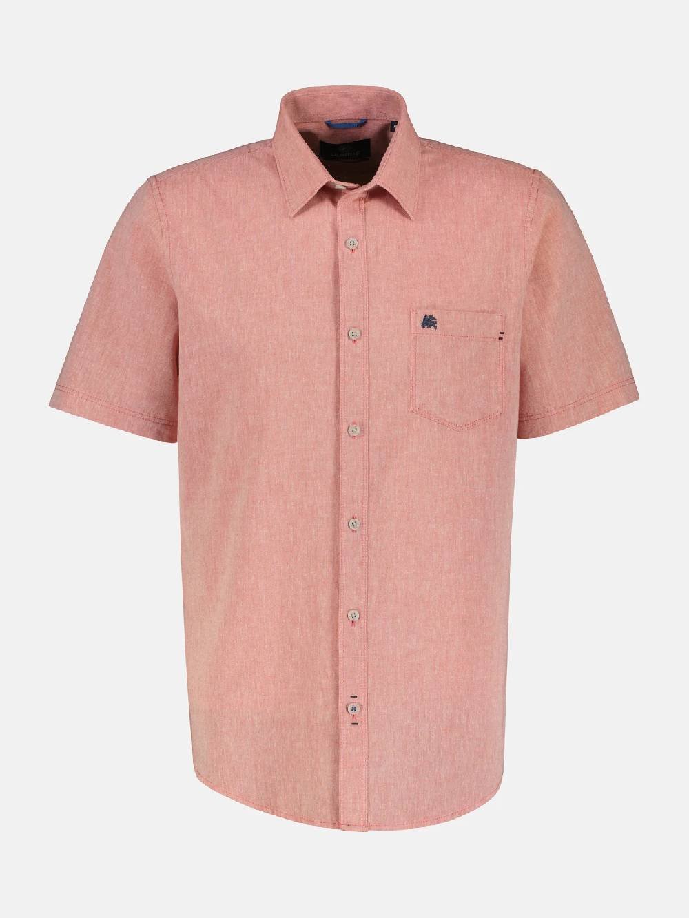 Lerros 2442010 CASUAL KATOENEN LINNEN OVERHEMD (327 DEEP CORAL RED) Verkauf