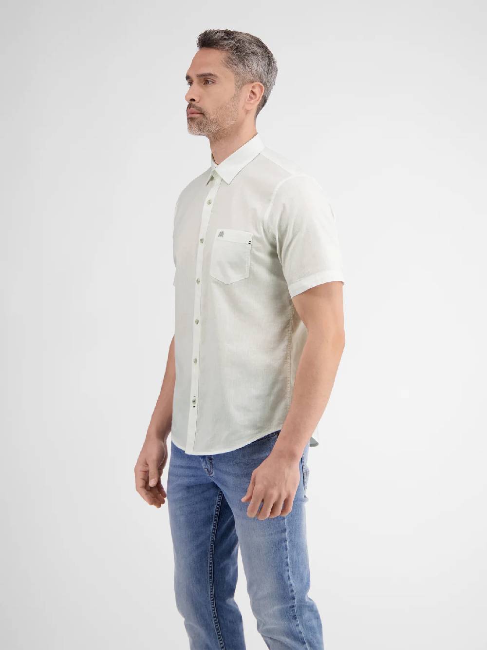Lerros 2442010 CASUAL KATOENEN LINNEN OVERHEMD (100 WHITE) Angebote