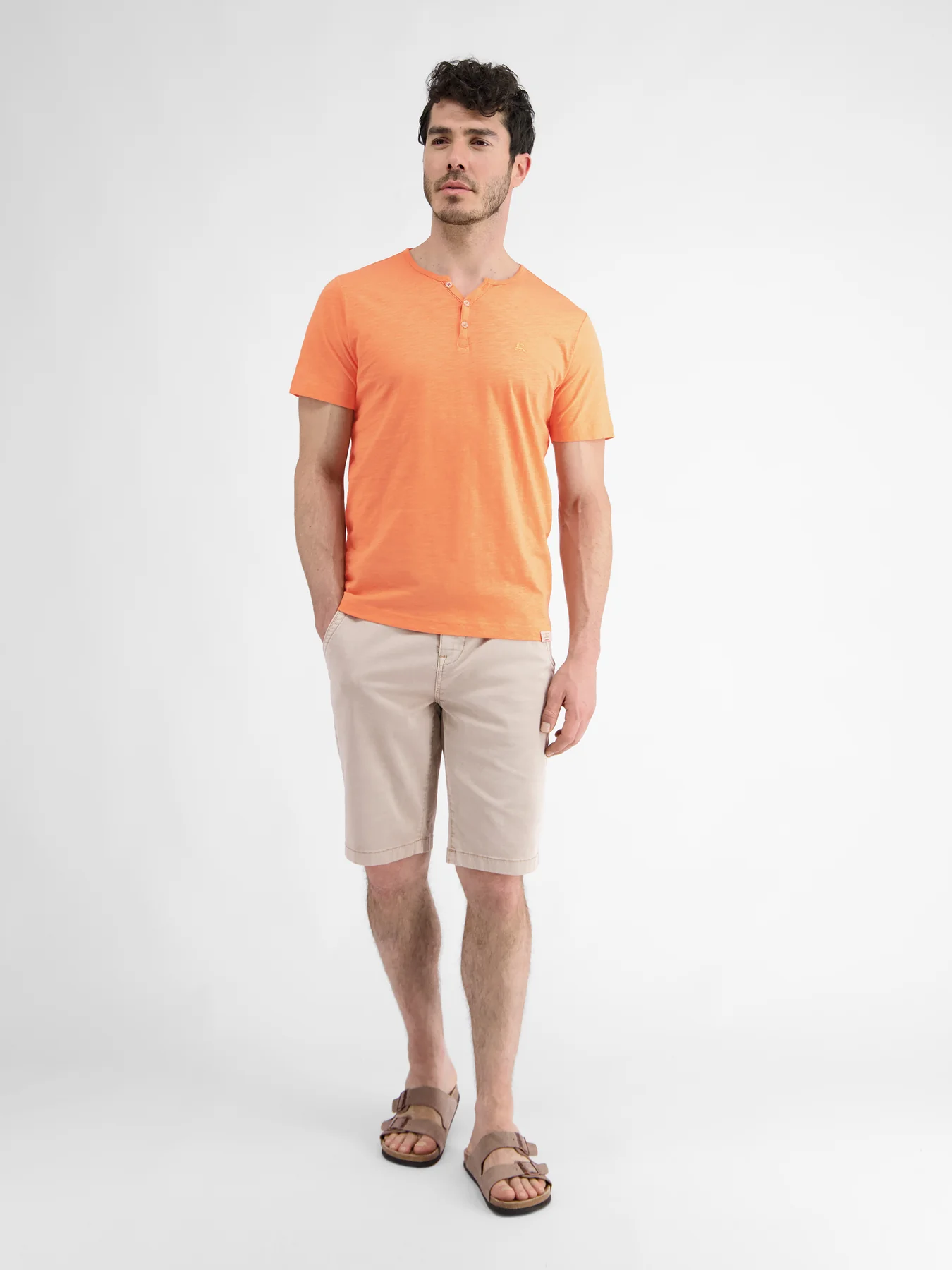 Lerros 2433908 BASIS HENLEY-SHIRT (927 MELLOW PEACH) Hotsell
