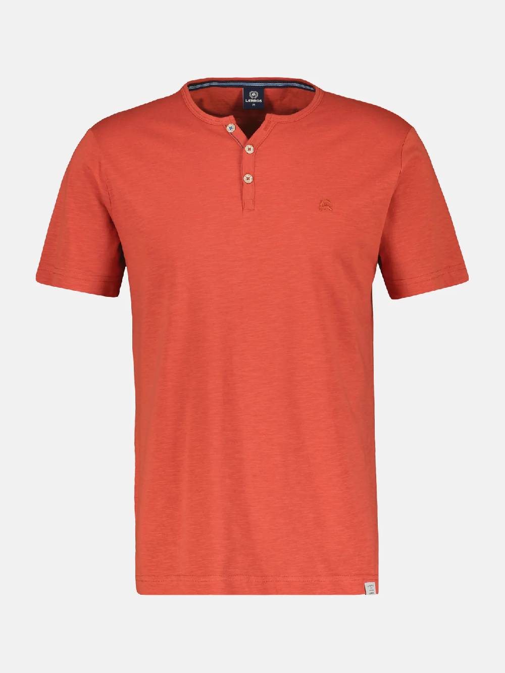 Lerros 2433908 BASIS HENLEY-SHIRT (327 DEEP CORAL RED) Schlussverkauf
