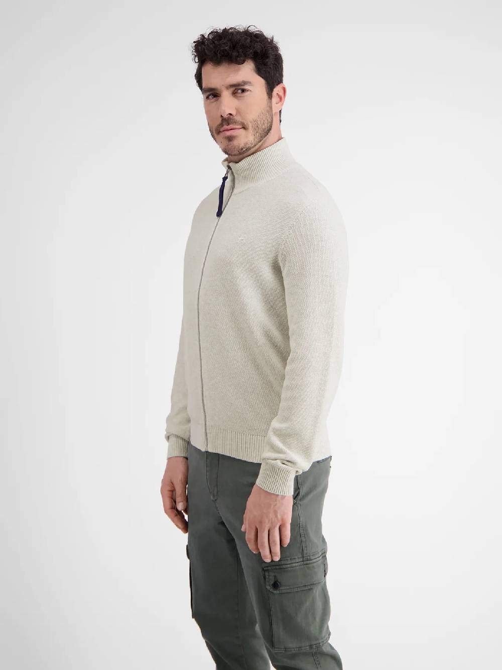 Lerros 23D5503 VEST MET OPSTAANDE KRAAG (127 FOG WHITE MELANGE) Limitierter Zeitrabatt