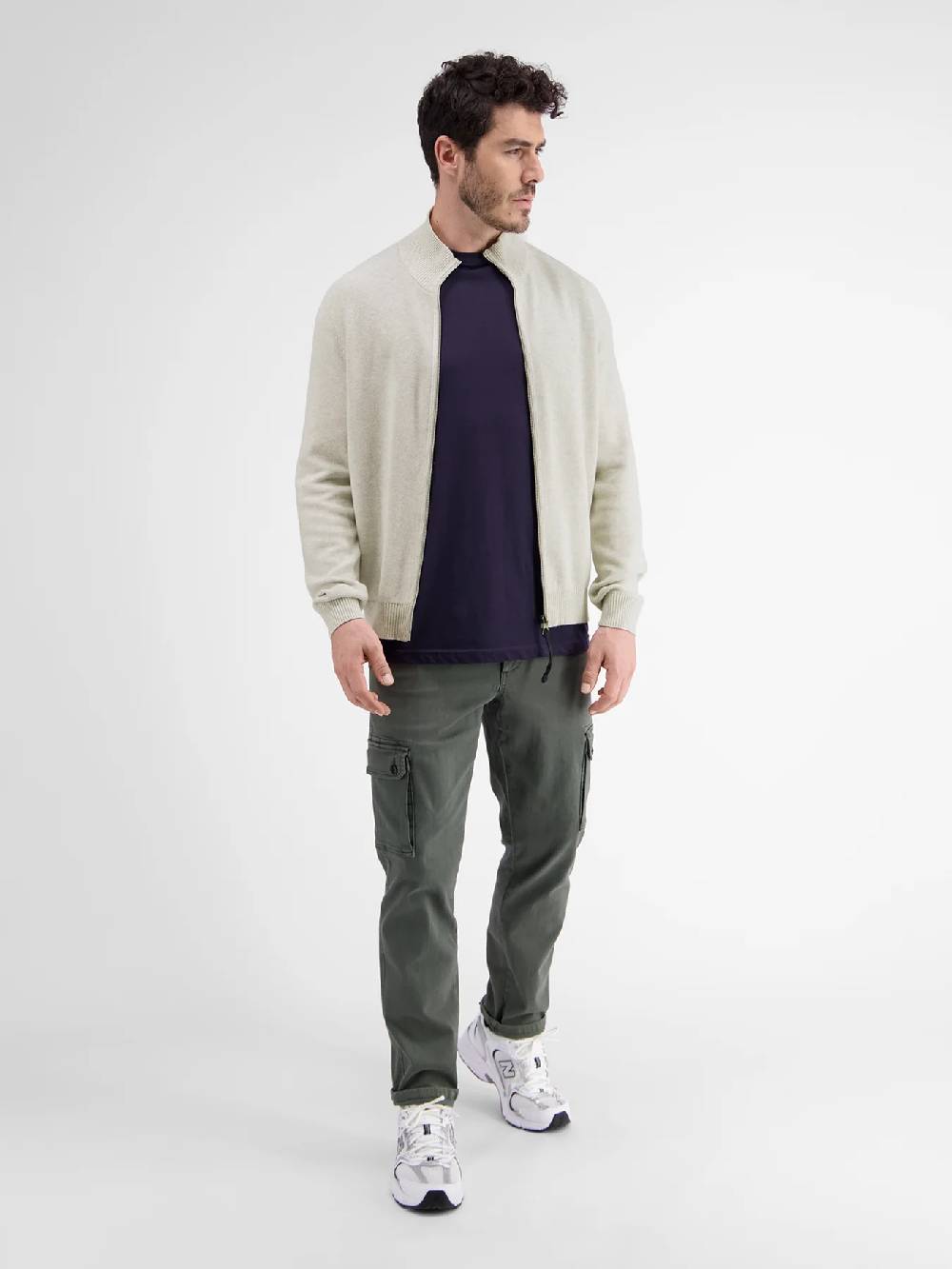 Lerros 23D5503 VEST MET OPSTAANDE KRAAG (127 FOG WHITE MELANGE) Limitierter Zeitrabatt