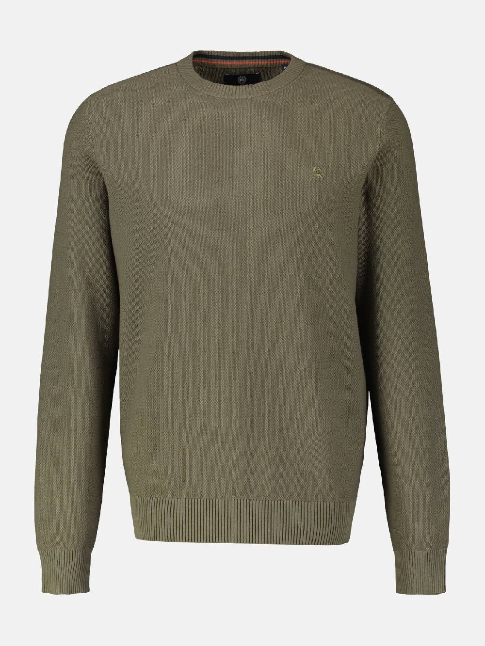 Lerros 23D5001 GEBREIDE TRUI MET RONDE HALS (659 AGED OLIVE) Fabrikpreis