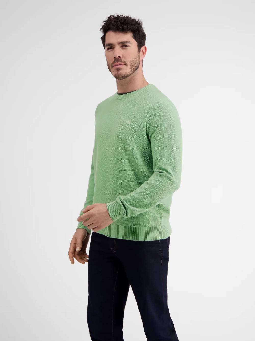 Lerros 23D5001 GEBREIDE TRUI MET RONDE HALS (612 SAGE GREEN) Sonderangebot