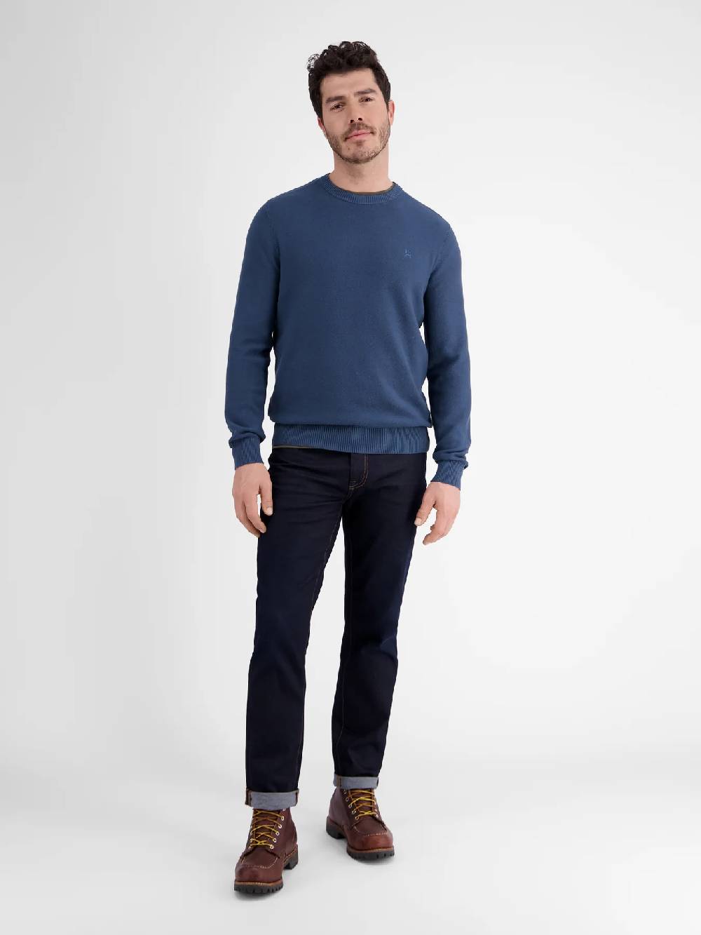 Lerros 23D5001 GEBREIDE TRUI MET RONDE HALS (448 STORM BLUE) Günstig kaufen