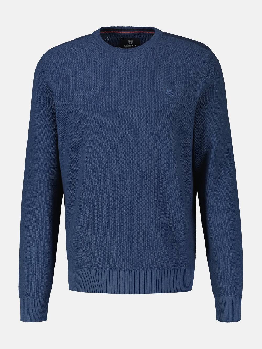 Lerros 23D5001 GEBREIDE TRUI MET RONDE HALS (448 STORM BLUE) Günstig kaufen