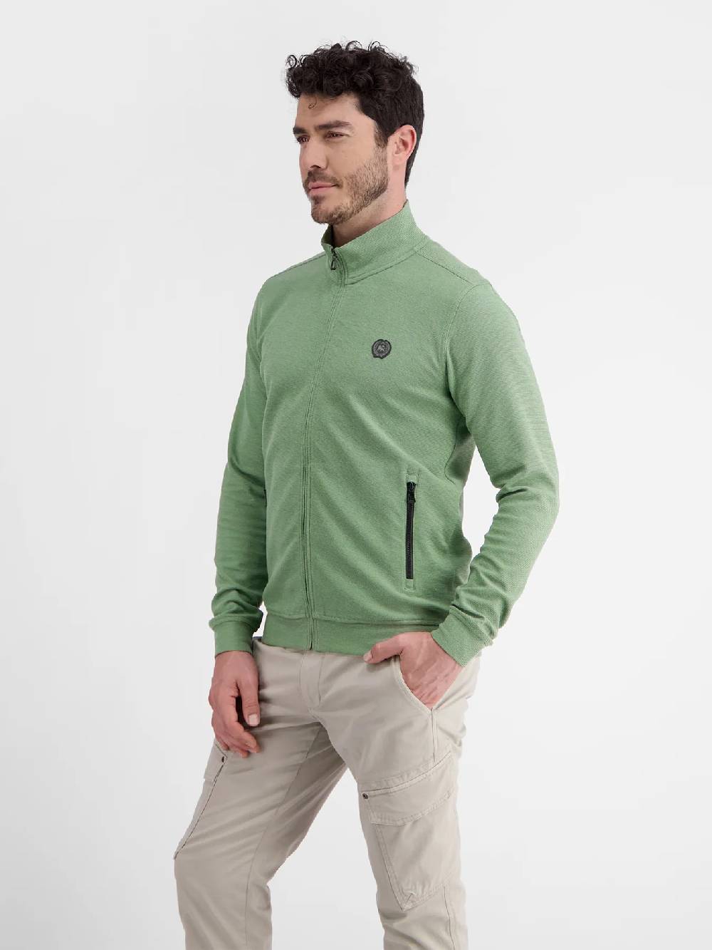 Lerros 23D4503 GESTRUCTUREERD SWEATJACK (612 SAGE GREEN) Großer Ausverkauf
