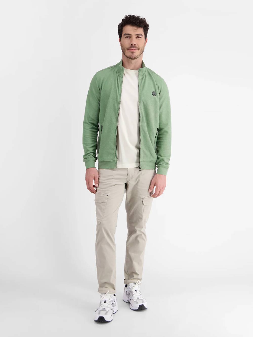 Lerros 23D4503 GESTRUCTUREERD SWEATJACK (612 SAGE GREEN) Großer Ausverkauf