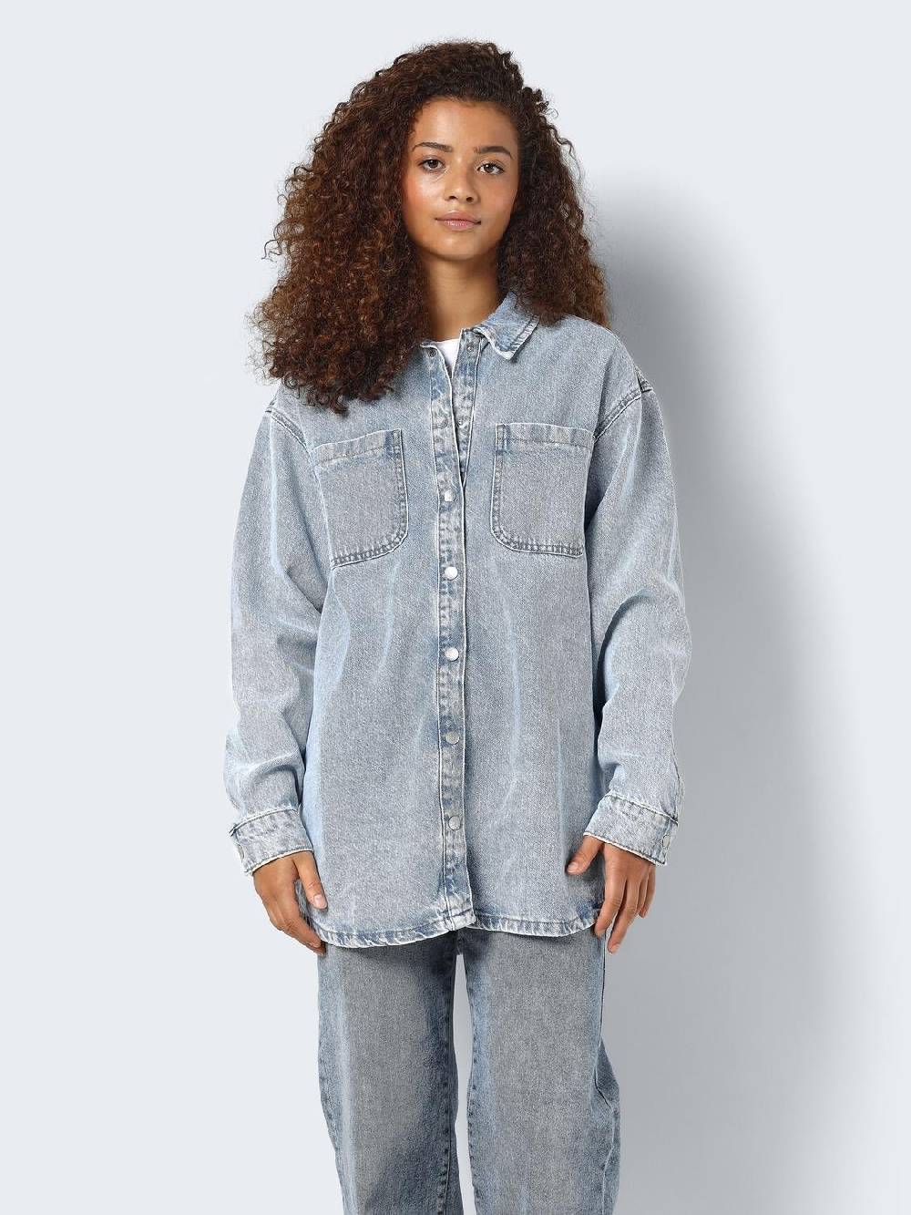 NOISY MAY NMALVA L/S DENIM SHACKET Kauf eins, bekomm eins gratis
