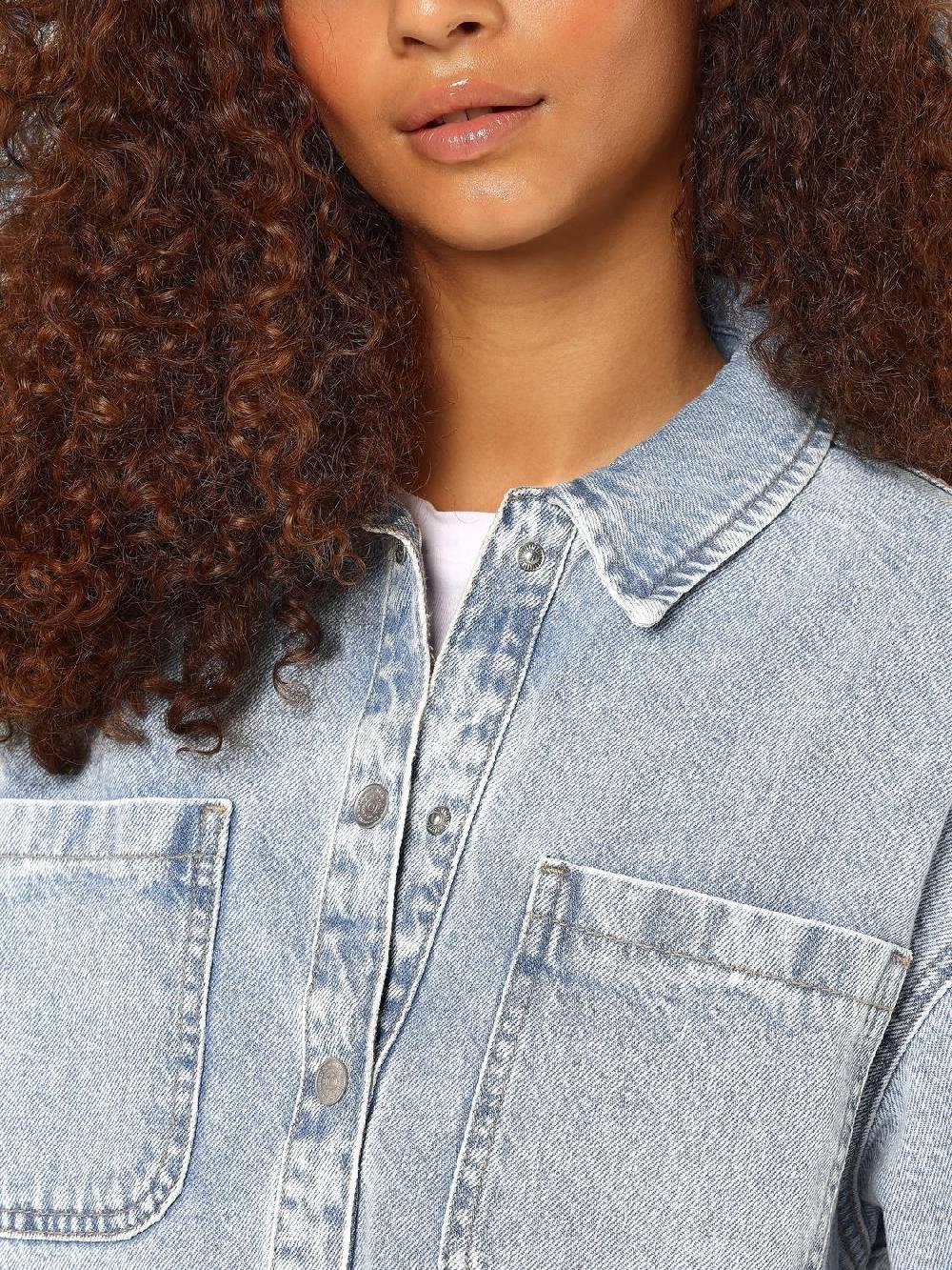 NOISY MAY NMALVA L/S DENIM SHACKET Kauf eins, bekomm eins gratis