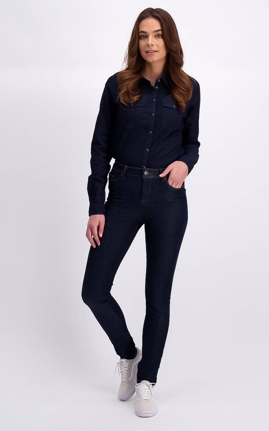 Cars Jeans BELINDA High Rise Str. Blue Rinsed Sonderangebot der Fabrik