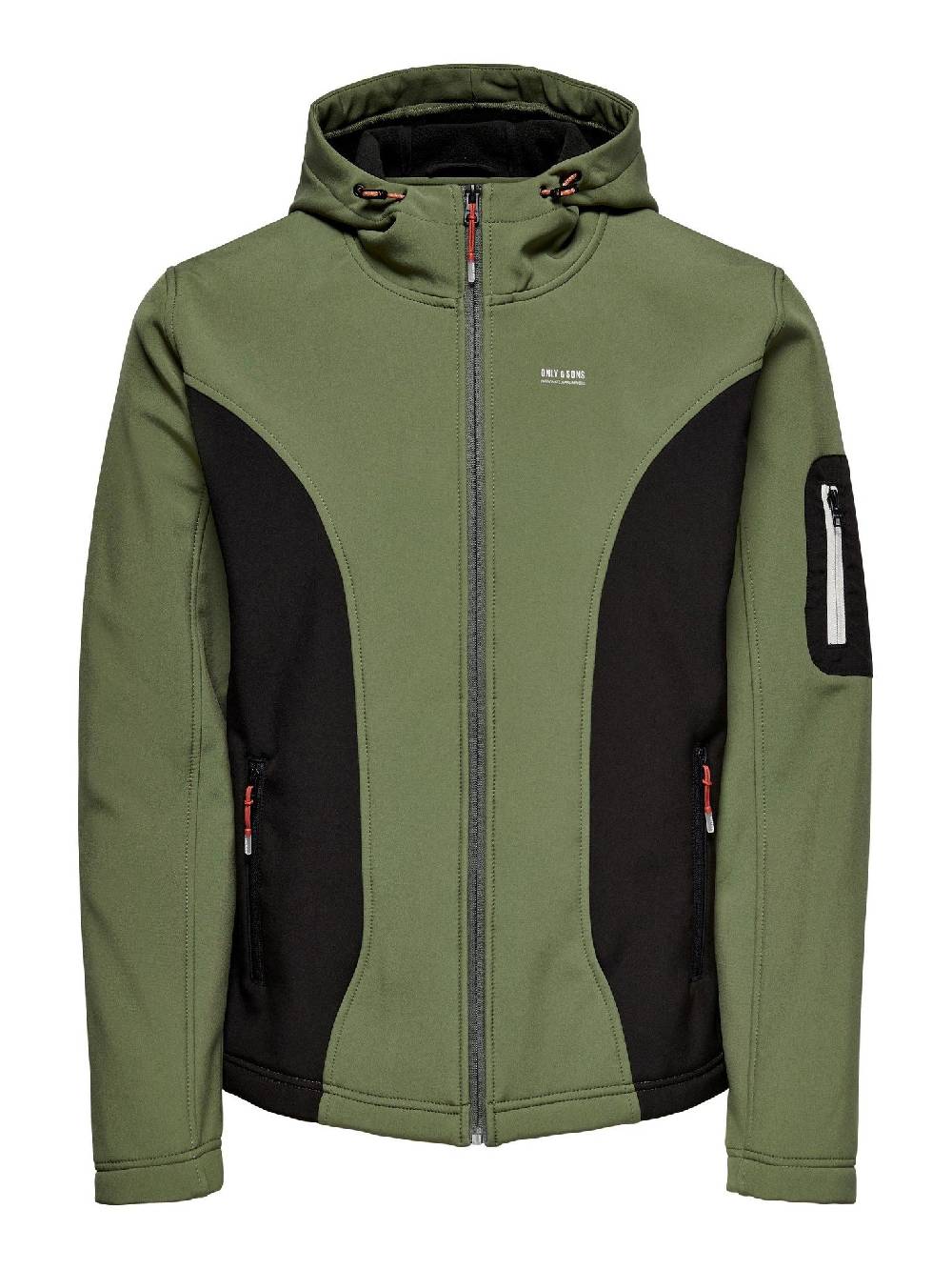 Only & Sons ONSBRAD Hood softshell jacket otw (Olive Night/Black) Begrenzt auf 3 Tage