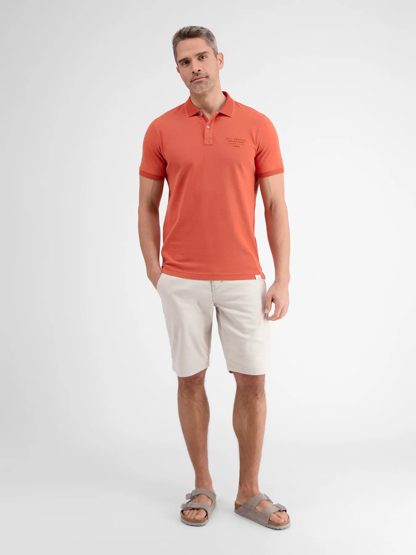Lerros 2433239 TWEEKLEURIGE POLO (327 DEEP CORAL RED) Jubiläumsangebot