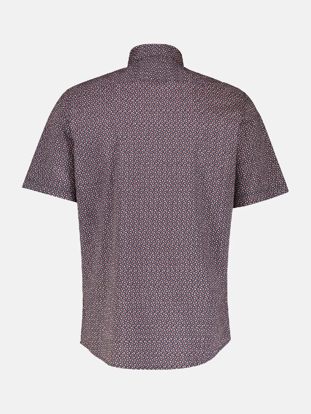 Lerros 2432303 SHIRT MET HALVE MOUW EN GEOMETRISCHE PRINT (485 CLASSIC NAVY) Top Angebot