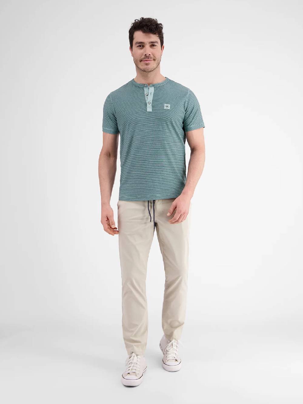 Lerros 2423910 GESTREEPT SERAFINO OVERHEMD (622 COASTAL SEA BLUE) Online Outlet