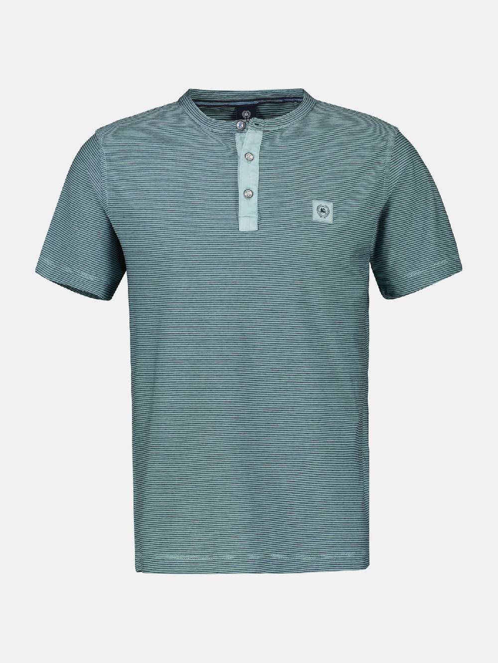 Lerros 2423910 GESTREEPT SERAFINO OVERHEMD (622 COASTAL SEA BLUE) Online Outlet