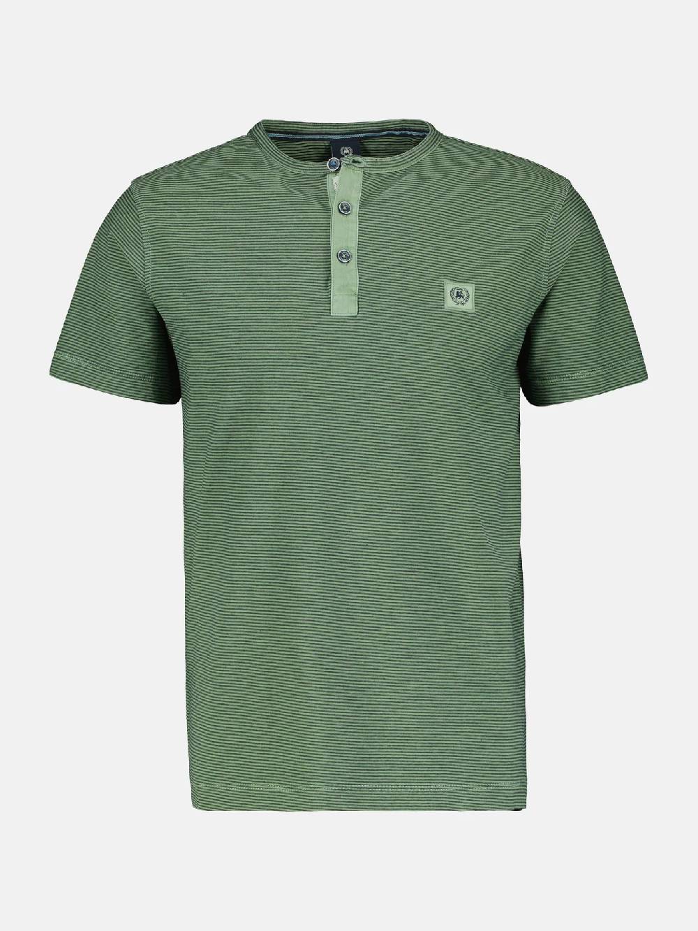 Lerros 2423910 GESTREEPT SERAFINO OVERHEMD (612 SAGE GREEN) Zeitlich begrenztes Angebot