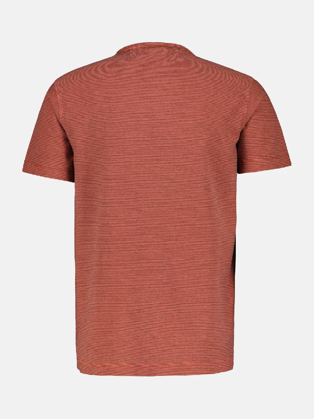 Lerros 2423910 GESTREEPT SERAFINO OVERHEMD (327 DEEP CORAL RED) Blitzangebot