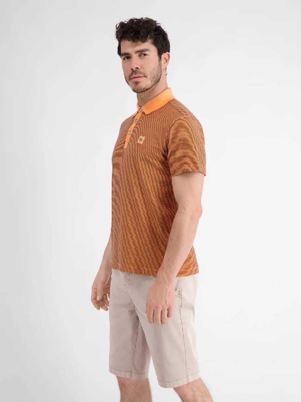 Lerros 2423211 GESTREEPT POLOSHIRT (927 MELLOW PEACH) Große Rabatte