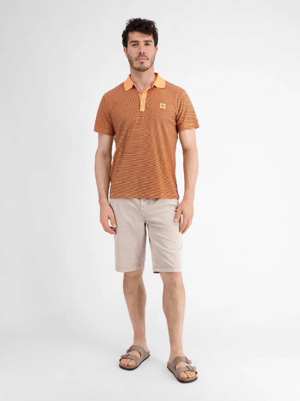 Lerros 2423211 GESTREEPT POLOSHIRT (927 MELLOW PEACH) Große Rabatte