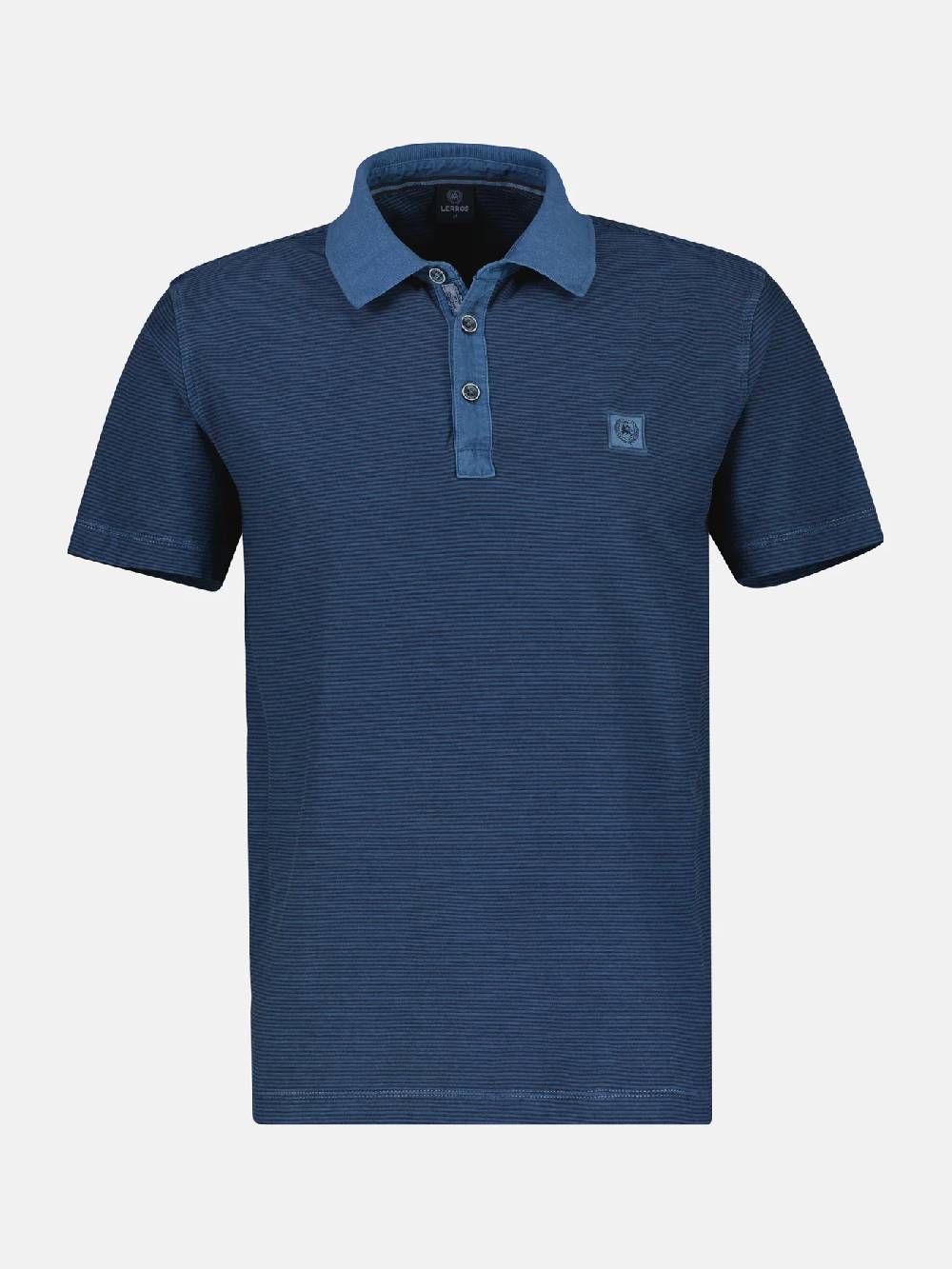 Lerros 2423211 GESTREEPT POLOSHIRT (448 STORM BLUE) Bestseller