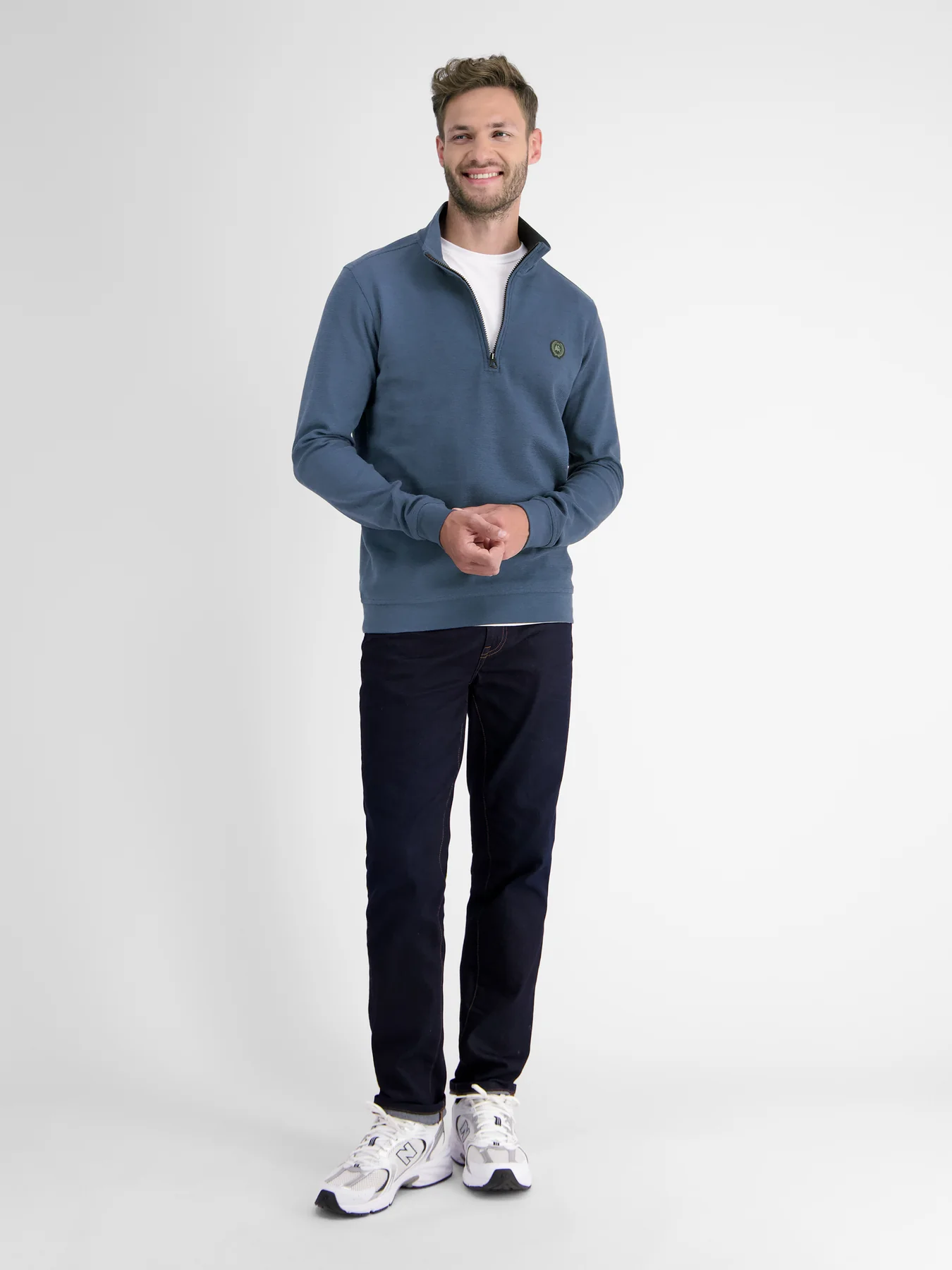 Lerros 23D4402 GESTRUCTUREERDE SWEATBROEK (448 STORM BLUE) Kauf eins, bekomm eins gratis