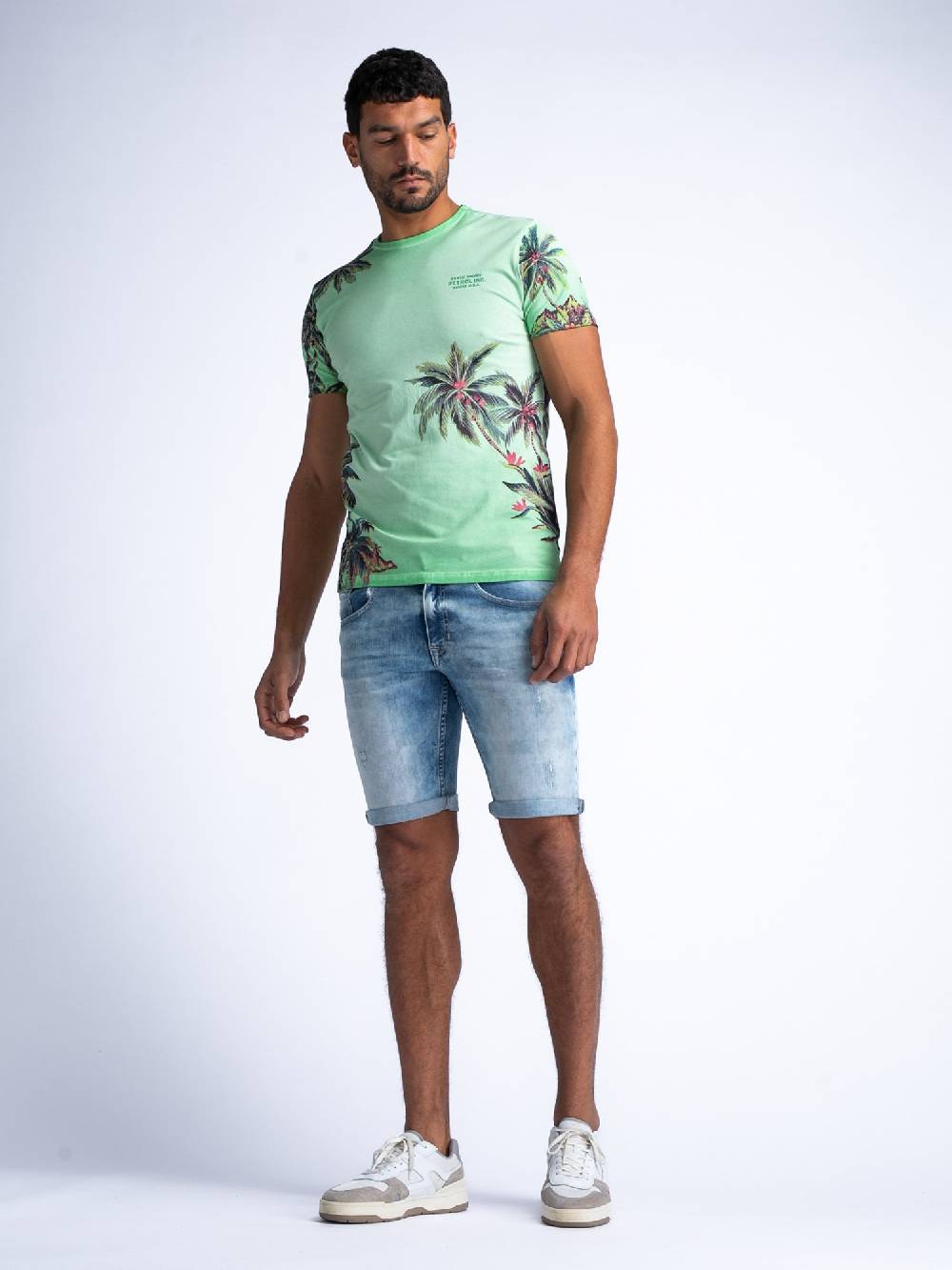 Petrol BLIZZARD DENIM SHORT RELAXED FIT M-1040-SHO003 (light indigo 5713) Clearance-Verkauf