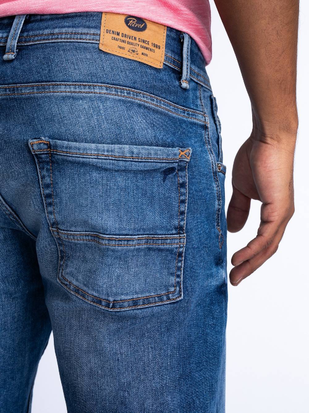 Petrol BLIZZARD DENIM SHORT RELAXED FIT M-1040-SHO003 (medium stone 5755) Kostenloser Versand international