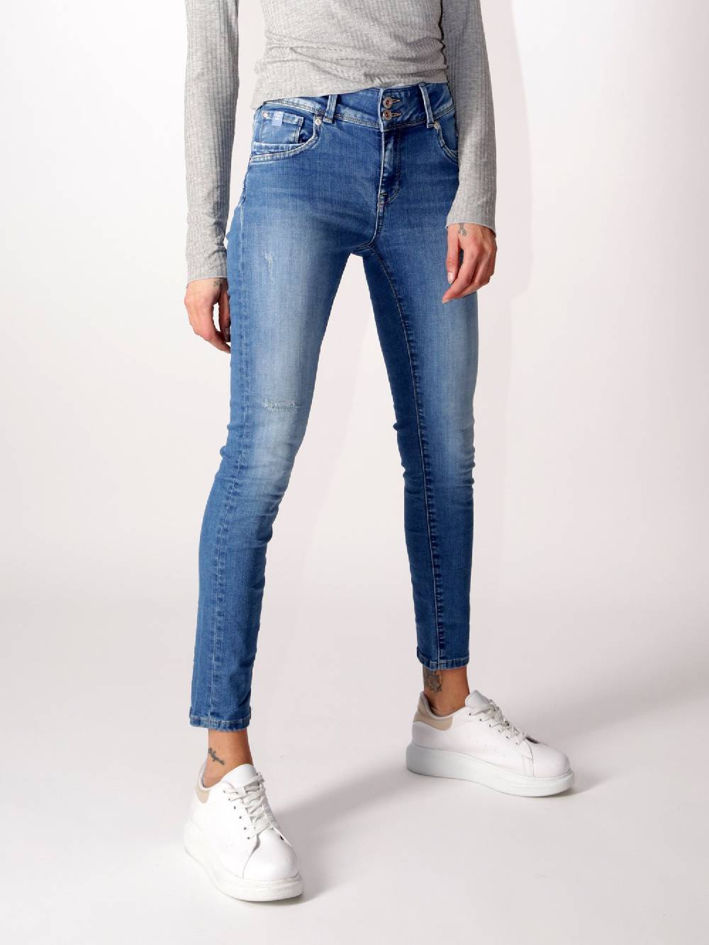 M.O.D SARAH Skinny Marlon Blue Top Angebot