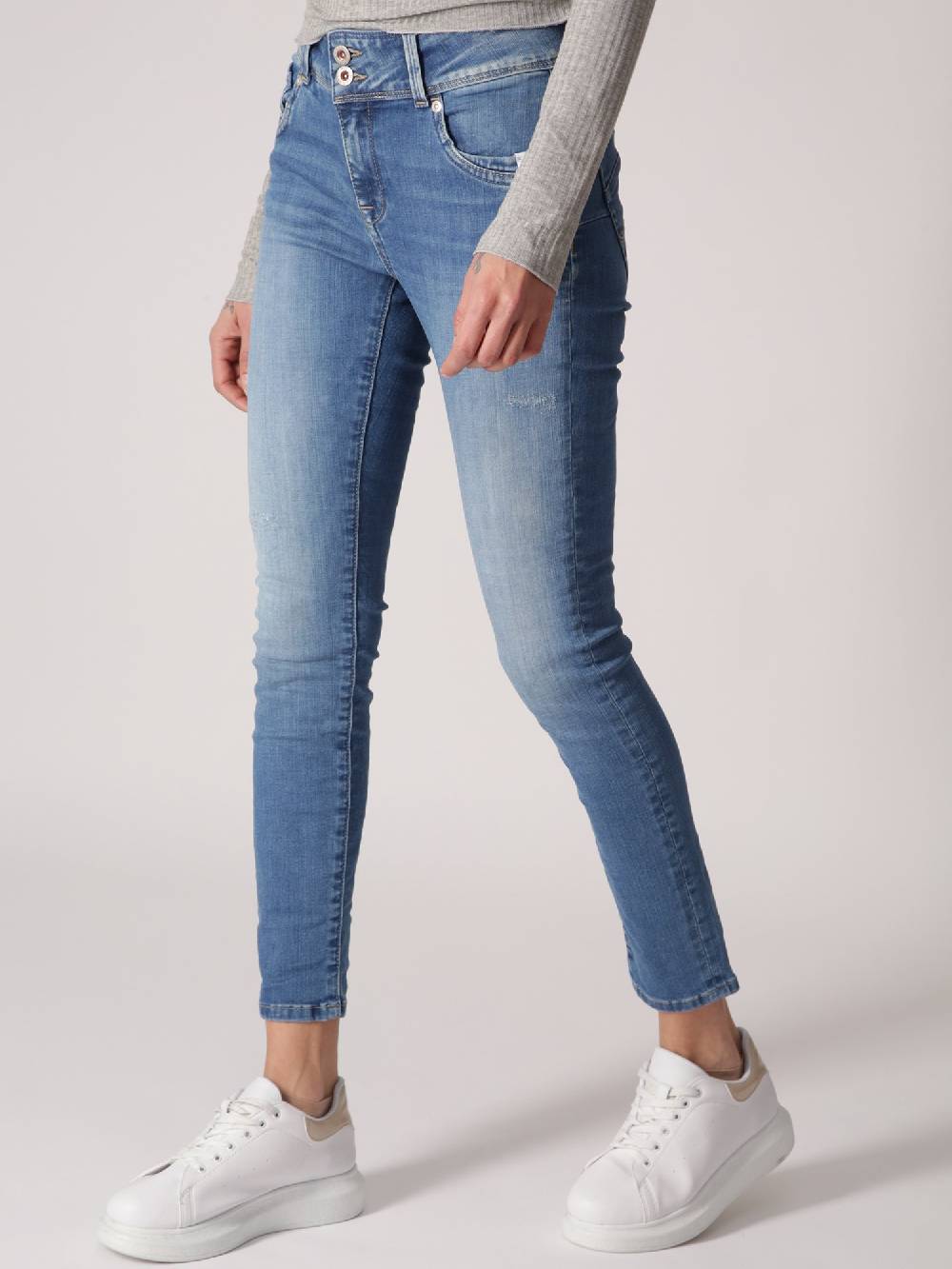 M.O.D SARAH Skinny Marlon Blue Top Angebot