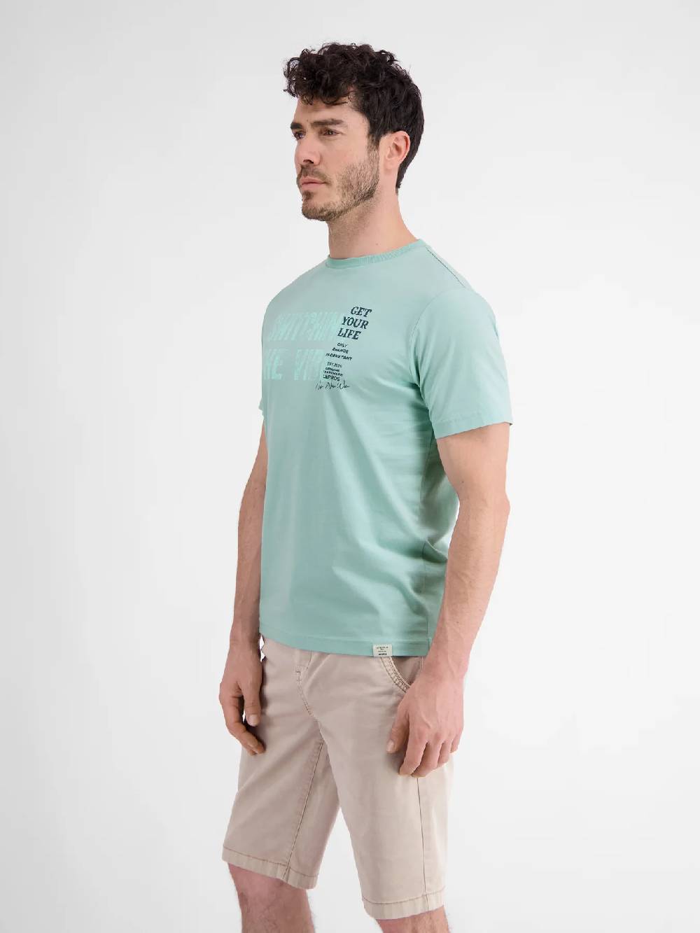 Lerros 2423005 EFFEN T-SHIRT PRINT OP DE BORST (622 COASTAL SEA BLUE) JETZT KAUFEN