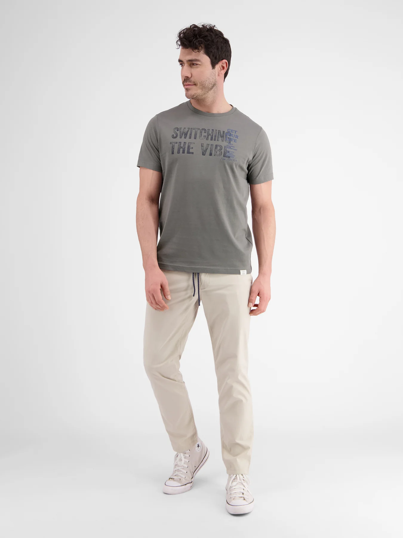 Lerros 2423005 EFFEN T-SHIRT PRINT OP DE BORST (277 BASALT GREY) Zeitbegrenzte Promotion