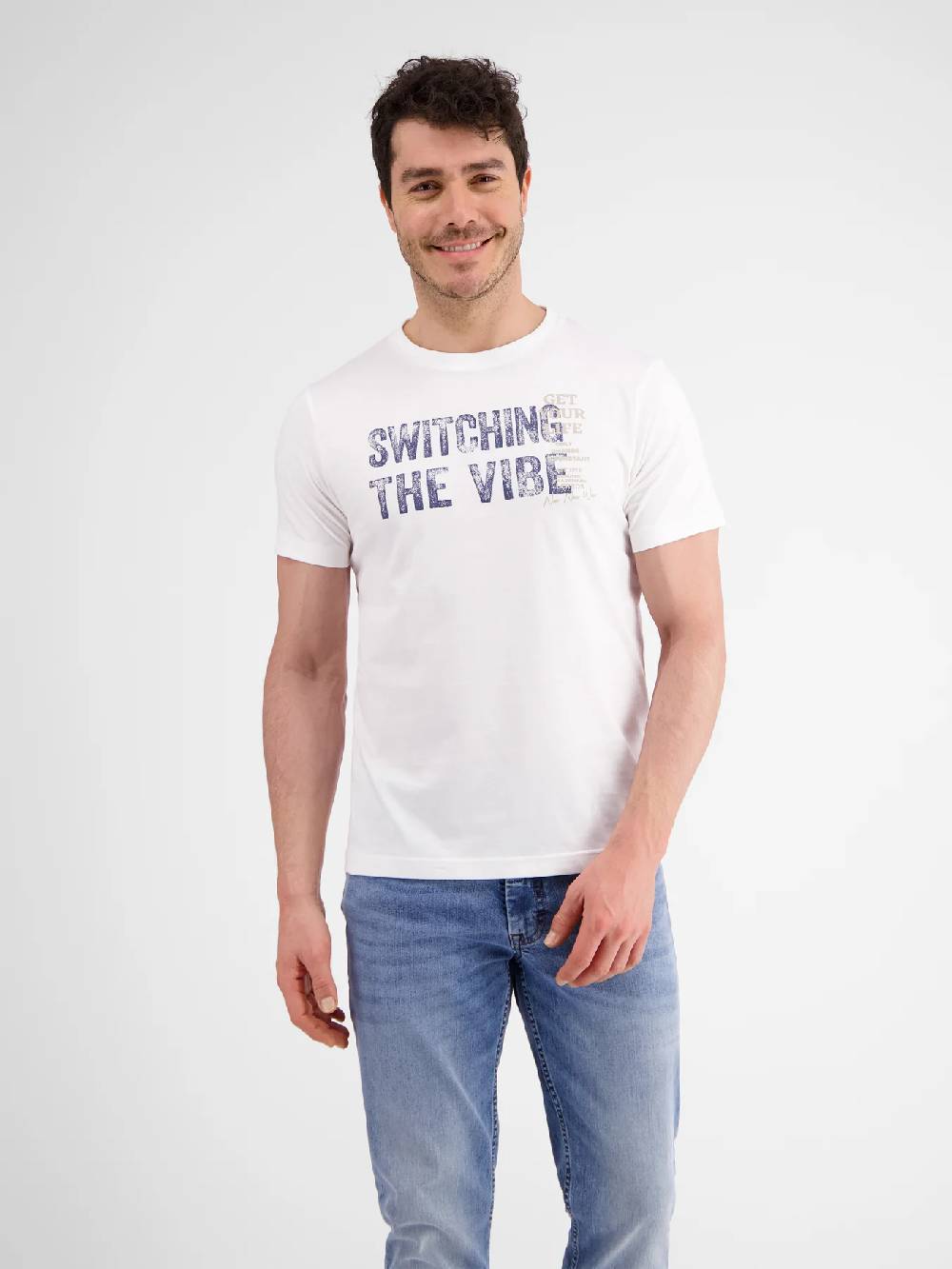 Lerros 2423005 EFFEN T-SHIRT PRINT OP DE BORST (103 BROKEN WHITE) Bis zu 50% Rabatt