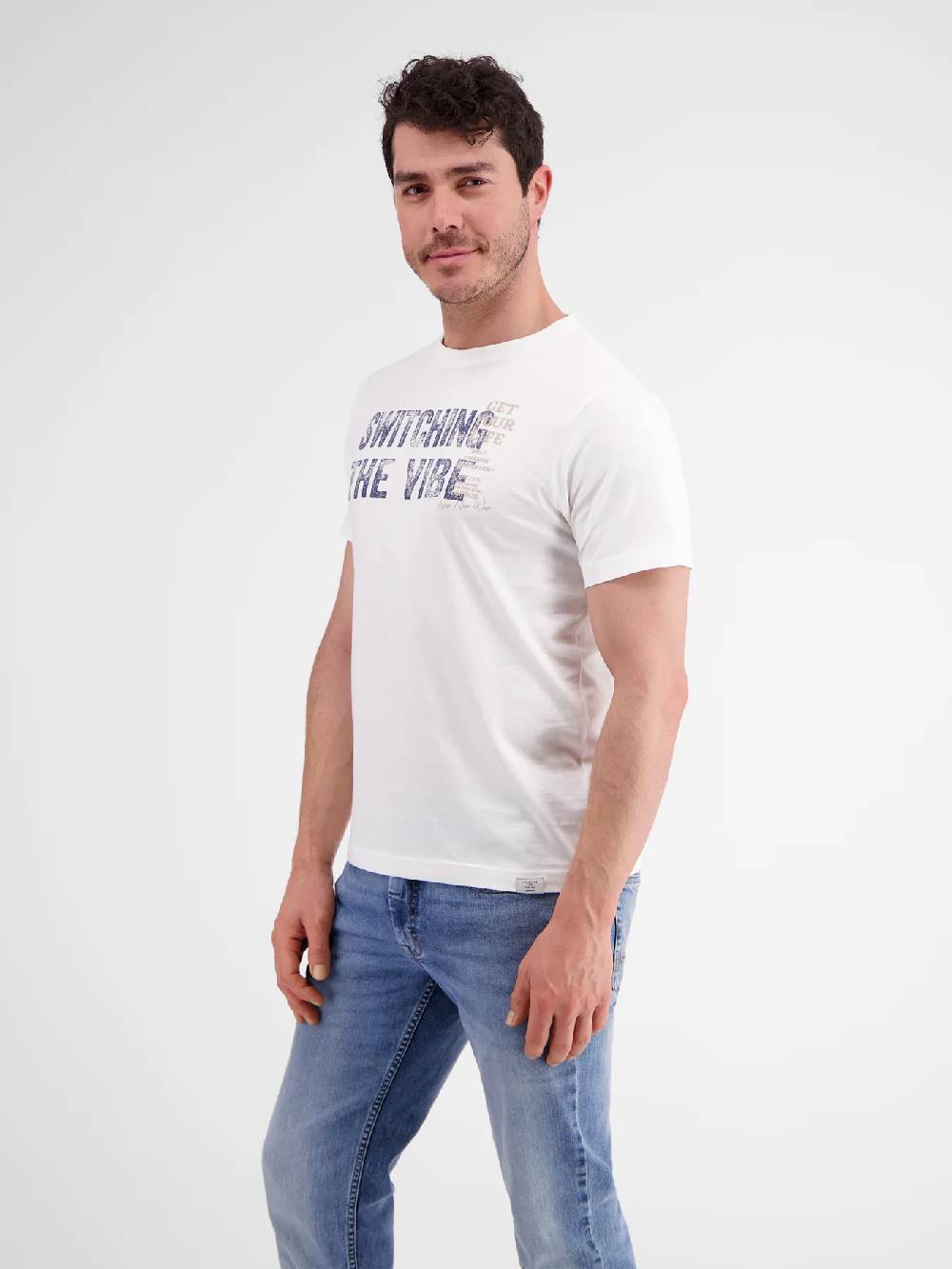 Lerros 2423005 EFFEN T-SHIRT PRINT OP DE BORST (103 BROKEN WHITE) Bis zu 50% Rabatt