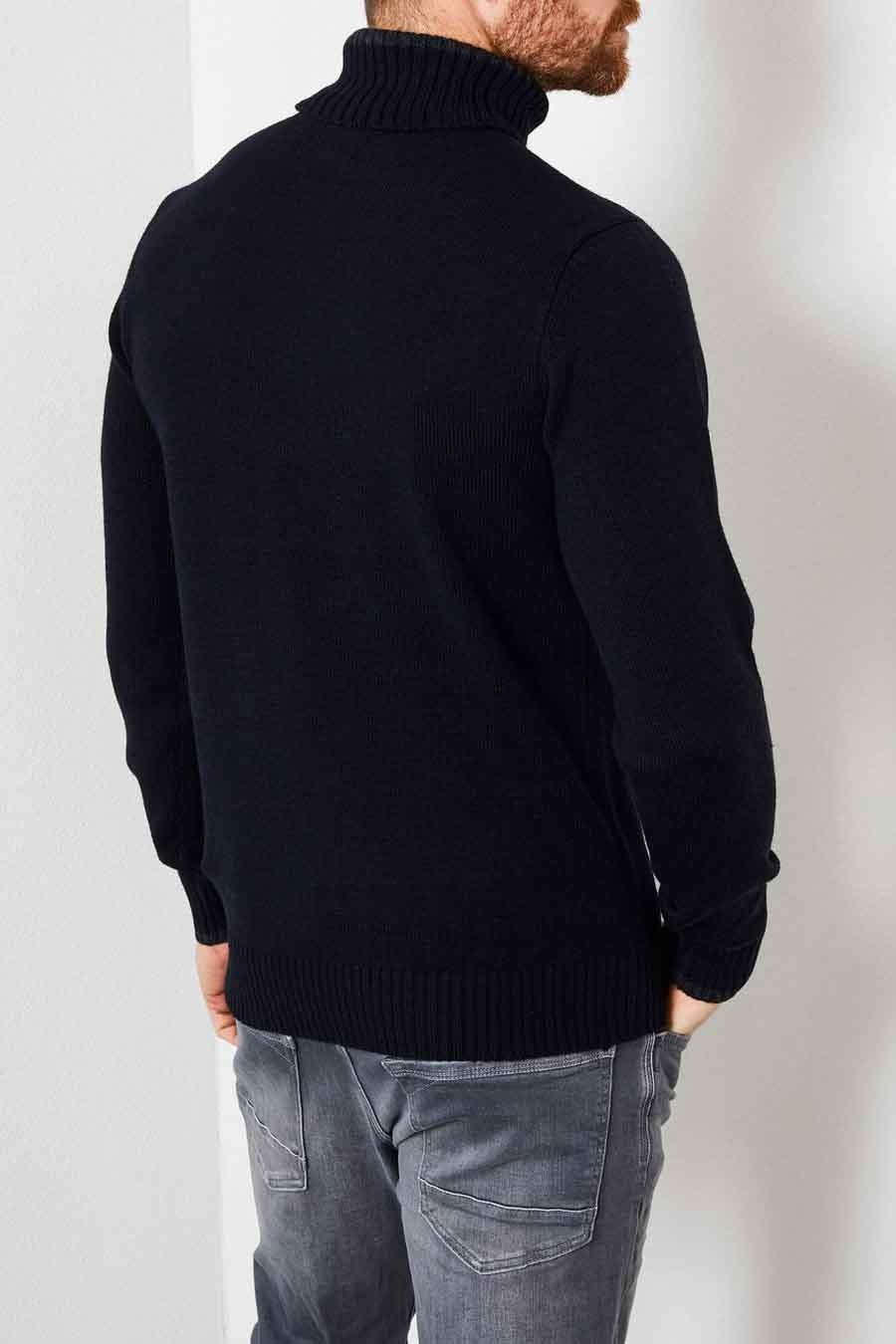 Petrol M-3000-KWC222 Turtleneck Pullover (5091 Dark Navy) Cyber Monday