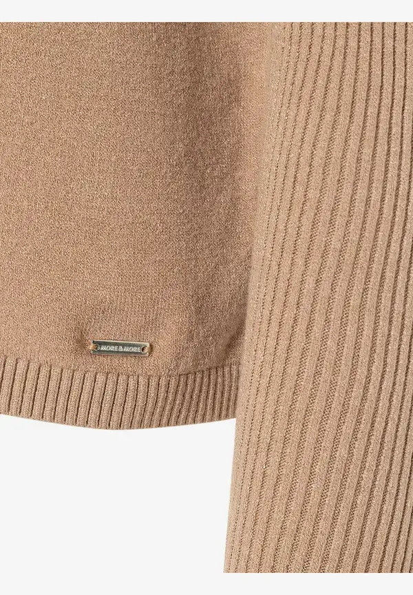 More & More Feinstrick Pullover, beige machiato, Herbst-Kollektion Sonderangebot