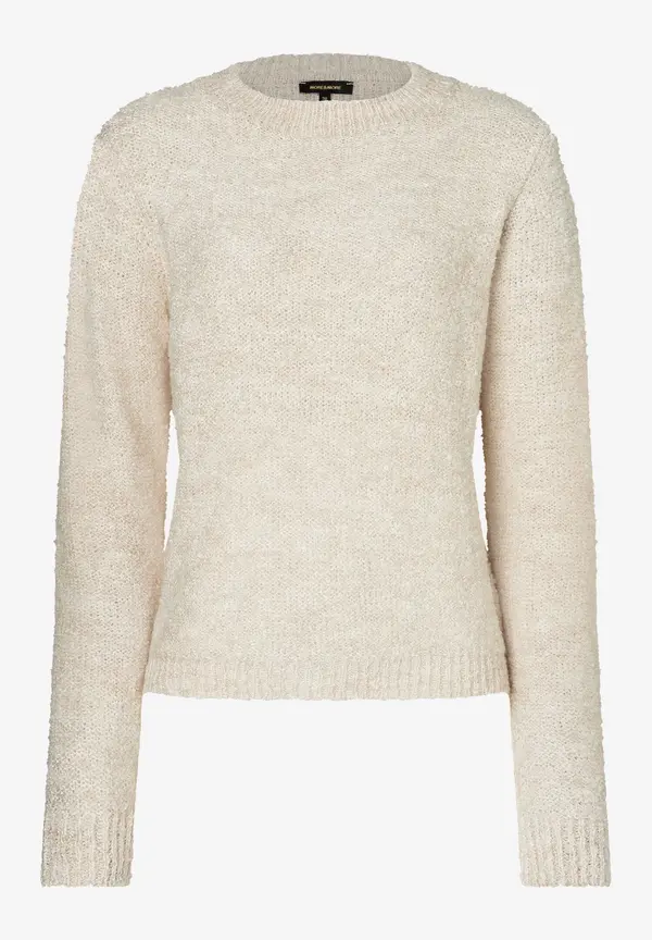 More & More Bouclé-Pullover, powder creme, Herbst-Kollektion Top Angebot
