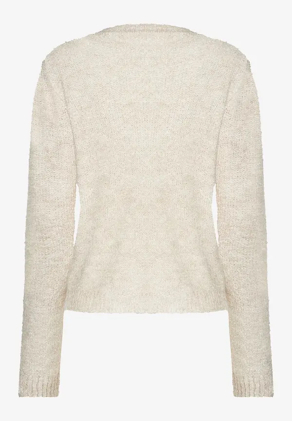 More & More Bouclé-Pullover, powder creme, Herbst-Kollektion Top Angebot