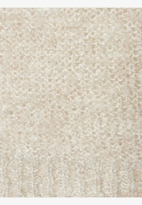 More & More Bouclé-Pullover, powder creme, Herbst-Kollektion Top Angebot