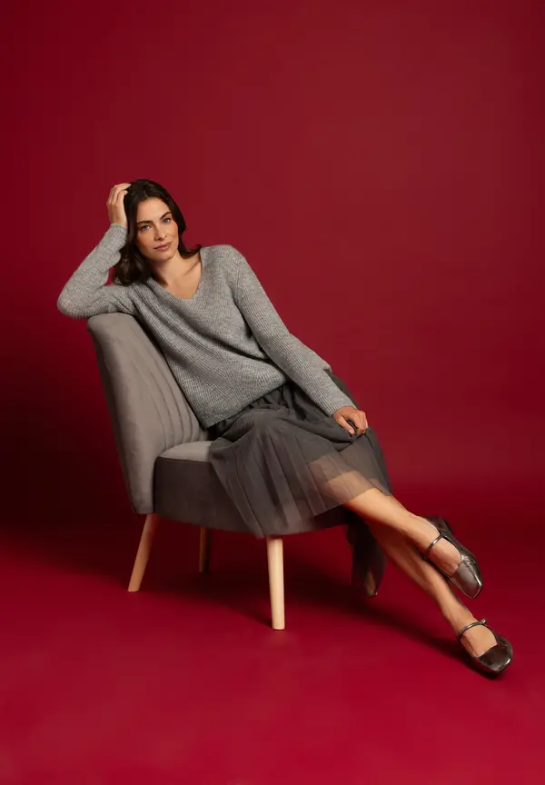 More & More Meshrock, grau, Herbst-Kollektion Saisonale Angebote