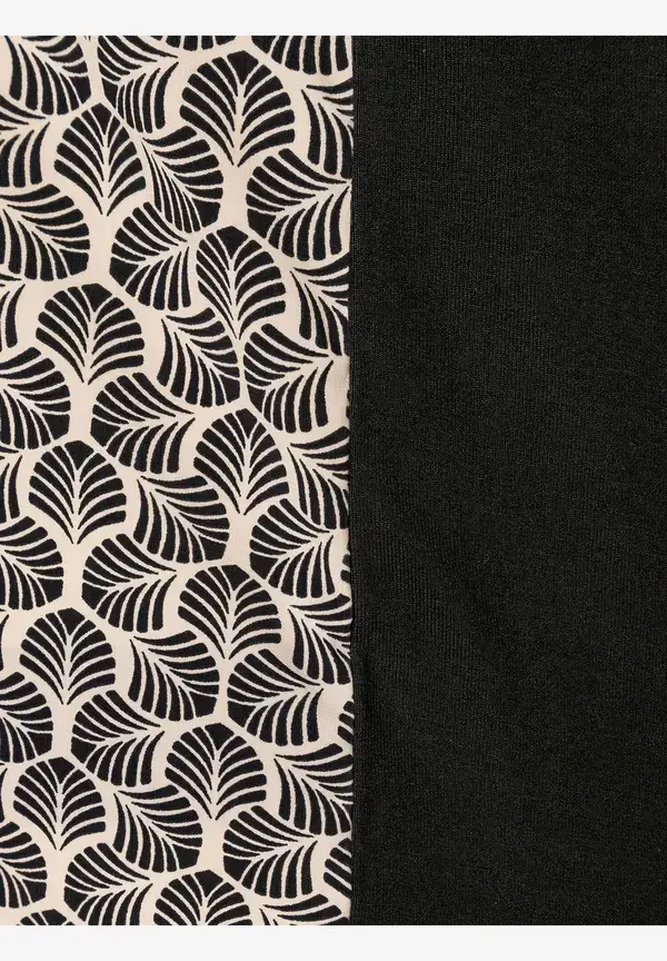 More & More Printshirt, beige/schwarz, Herbst-Kollektion Tägliche Deals