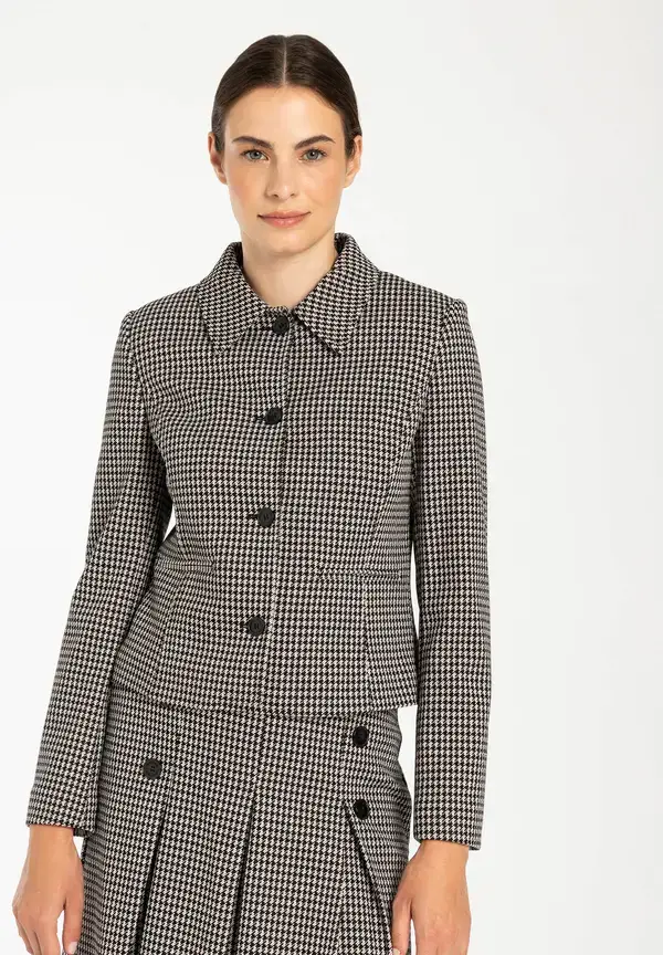 More & More Jerseyjacke, Hahnentritt-Dessin, Herbst-Kollektion VIP-Rabatte