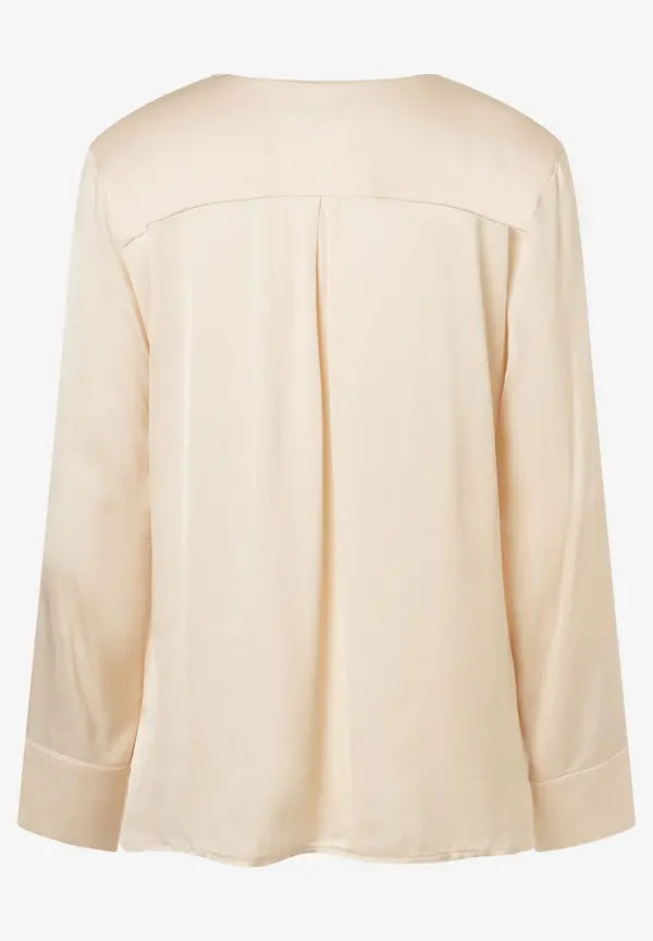 More & More Satinbluse, powder creme, Herbst-Kollektion Letzter Tag