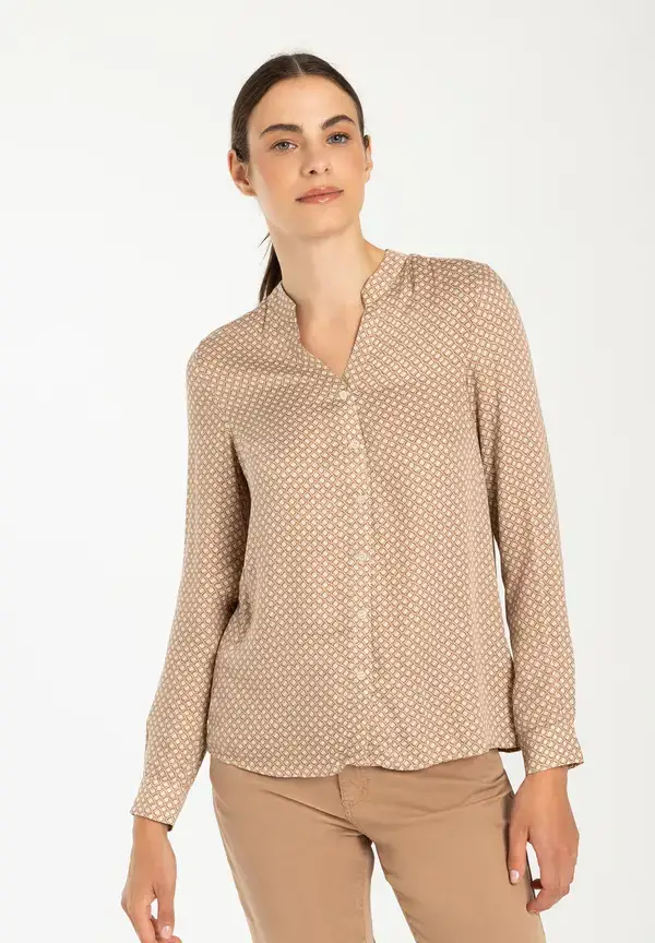 More & More Viskosebluse, Minimal-Print, Herbst-Kollektion Black Friday Preise