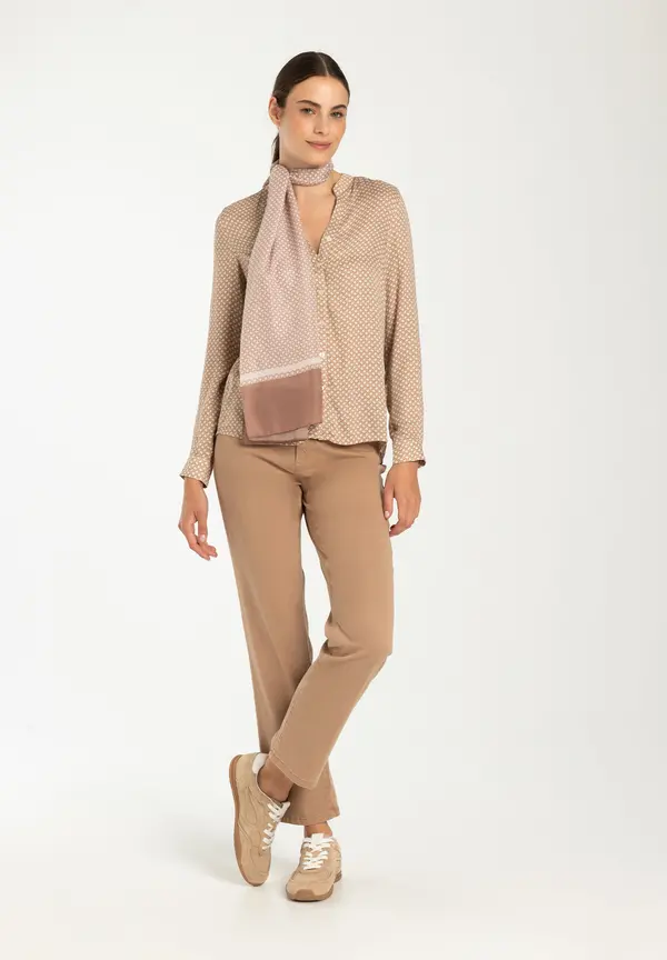 More & More Viskosebluse, Minimal-Print, Herbst-Kollektion Black Friday Preise