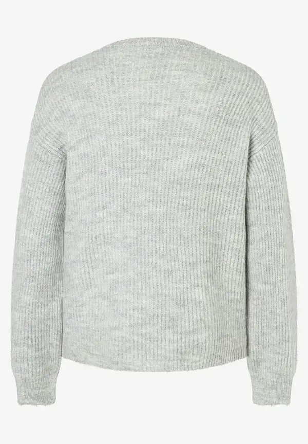 More & More Rippen-Strickjacke, grau melange, Herbst-Kollektion zollfrei