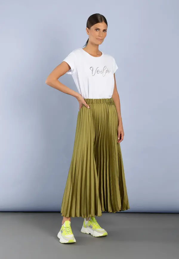 More & More T-Shirt mit Strass-Schriftzug, weiß Rabatte dieses Monats