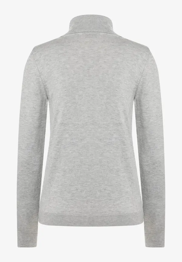 More & More Rollkragenpullover, grau melange, Herbst-Kollektion 2025