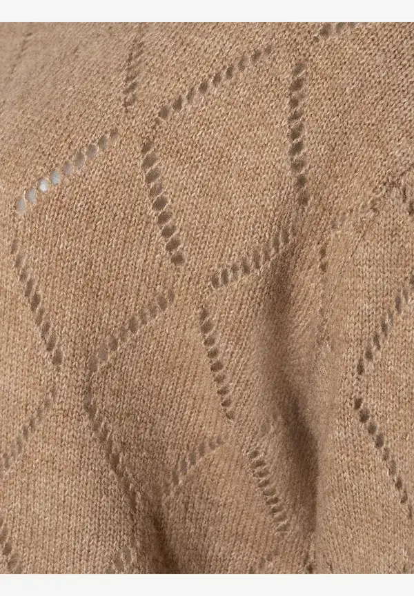 More & More Ajour-Pullover, beige macchiato, Herbst-Kollektion Online