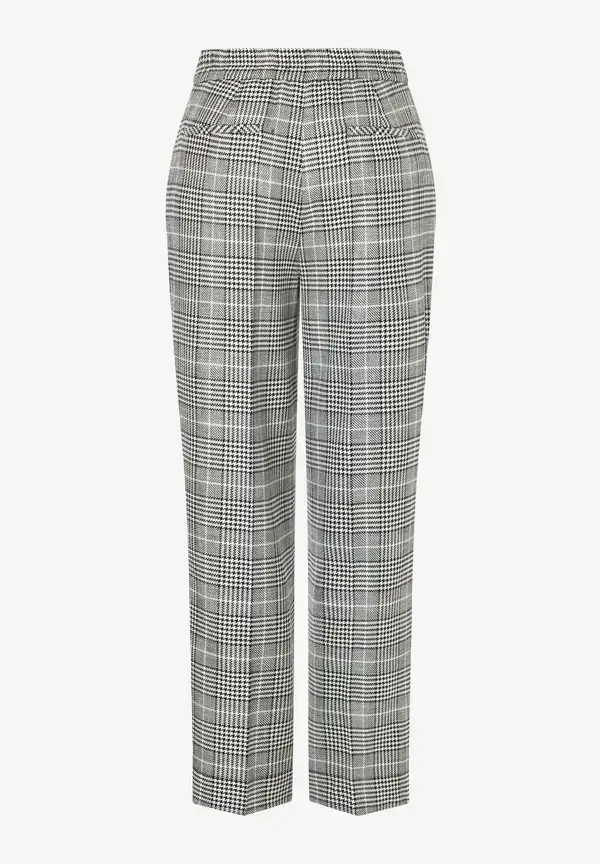 More & More Glencheck Hose, schwarz/ecru, Herbst-Kollektion Outlet